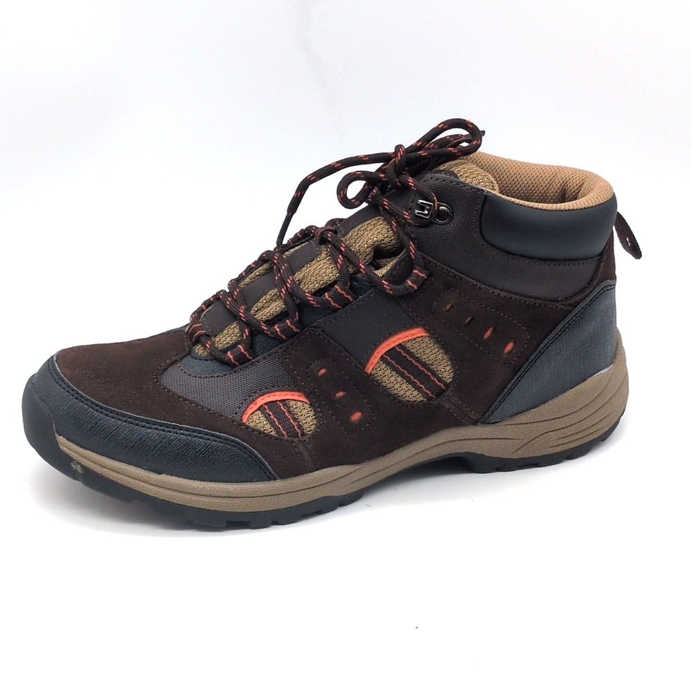 Lands End Shoes Womens Brown 8 Leather Hiking Boots Ankle Lace Up Sturdy NEW
